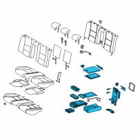 OEM 2018 Lexus GS450h Rear Seat Armrest Assembly Diagram - 72830-30L81-B1