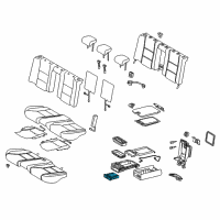 OEM Lexus GS F Rear Seat Center Armrest Cup Holder Sub-Assembly Diagram - 72806-30120-F0