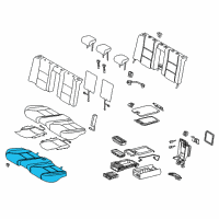 OEM Lexus GS300 Pad Sub-Assembly, Rear Seat Diagram - 71503-30260