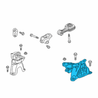 OEM 2016 Honda Civic Mounting, Trns (CVT) Diagram - 50850-TBC-A81