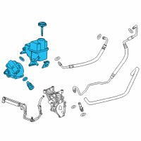 OEM GMC Sierra 3500 HD Power Steering Pump Diagram - 23121749