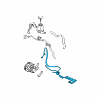 OEM 2003 Pontiac Vibe Hose, P/S Gear Inlet & Otl Diagram - 88971034