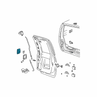 OEM Chevrolet K1500 Control Assembly-Rear Side Door Latch Diagram - 15160507
