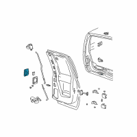 OEM GMC C1500 Control Assembly-Rear Side Door Latch Diagram - 15160507