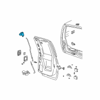 OEM Chevrolet C2500 Rear Side Door Latch Assembly Diagram - 15996406
