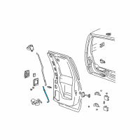 OEM Chevrolet K1500 Rod-Rear Side Door Latch Diagram - 15992710
