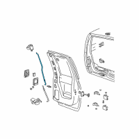 OEM Chevrolet K1500 Rod Asm-Rear Side Door Latch Diagram - 15992709
