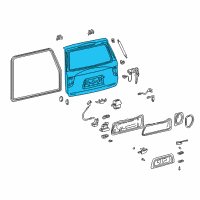 OEM 2004 Toyota Sequoia Lift Gate Diagram - 67005-0C031