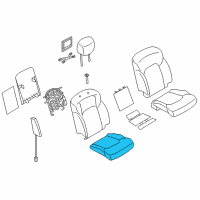 OEM 2019 Infiniti QX80 Pad_Front Seat Cushion Diagram - H7311-1A69D