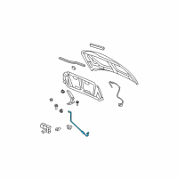 OEM 2010 Dodge Caliber Hood Prop Diagram - 5074186AE