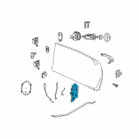 OEM 2005 Chrysler PT Cruiser Front Door Latch Diagram - 5067308AE