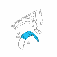 OEM 2008 Ford Explorer Sport Trac Fender Liner Diagram - 6L2Z-16054-AA