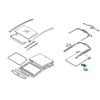 OEM 2020 Kia Optima Motor-Panoramaroof Glass Diagram - 81671D4000