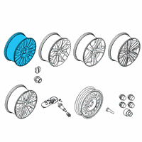 OEM 2018 Lincoln MKC Wheel, Alloy Diagram - EJ7Z-1007-N