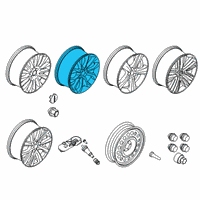 OEM 2018 Lincoln MKC Wheel, Alloy Diagram - EJ7Z-1007-F