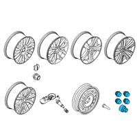 OEM 2016 Lincoln MKZ Wheel Lock Kit Diagram - ACPZ-1A043-A