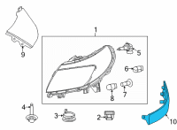 OEM 2020 Ram ProMaster 3500 Bezel-HEADLAMP Diagram - 1ZT59ZZZAA