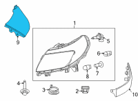 OEM 2015 Ram ProMaster 1500 Bezel-HEADLAMP Diagram - 1ZT62ZZZAA