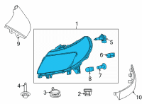 OEM 2014 Ram ProMaster 1500 Headlamp Left Diagram - 68154589AK
