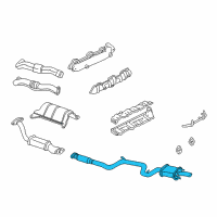 OEM 1997 Buick Century Exhaust Muffler Assembly (W/ Exhaust Pipe & Tail Pipe Diagram - 10408315