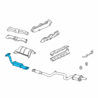 OEM 1997 Pontiac Grand Prix 3Way Catalytic Convertor Assembly (W/ Exhaust Manifold P Diagram - 24507885