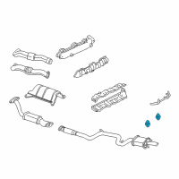 OEM 2008 Buick LaCrosse Bracket-Exhaust Muffler Rear Hanger *Green Diagram - 10328743