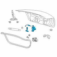 OEM 2015 Lincoln MKS Trunk Lock Diagram - DA5Z-5443200-A