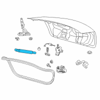 OEM 2015 Lincoln MKS Support Strut Diagram - AA5Z-54406A10-A