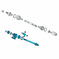 OEM 2022 Honda Insight Shaft Assembly, Half Diagram - 44500-TRW-A10
