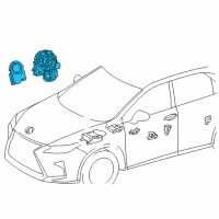 OEM 2016 Lexus RX350 Spiral Cable Sub-Assembly With Sensor Diagram - 84307-0E200