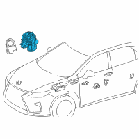 OEM 2016 Lexus RX350 Spiral Cable Sub-Assembly Diagram - 84308-0E100