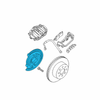 OEM GMC Sierra 1500 HD Backing Plate Diagram - 89026786