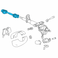 OEM 2000 Saturn LW2 Intermediate Steering Shaft Assembly Diagram - 21019172