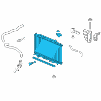 OEM Honda Crosstour Radiator (Denso) Diagram - 19010-5J0-A01