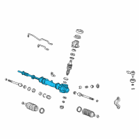 OEM 1998 Hyundai Accent Rack Assembly-Power Steering Gear Box Diagram - 57720-25010