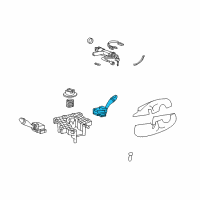 OEM 2001 Hyundai XG300 Switch Assembly-Wiper & Washer Diagram - 93420-39000