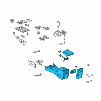 OEM 2015 Toyota 4Runner Console Assembly Diagram - 58910-35280-C1