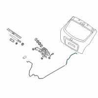 OEM 2010 Hyundai Accent Hose & GROMMET Assembly-Rear WASHE Diagram - 98960-1E000