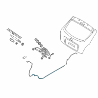 OEM 2010 Hyundai Accent Hose Assembly-Rear Washer Diagram - 98980-1E000