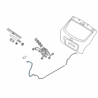 OEM Hyundai Accent Hose Assembly-Rear Washer Diagram - 98950-1E000