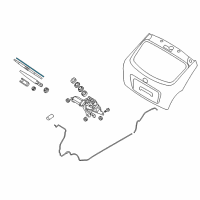 OEM Hyundai Tucson Blade Rubber Diagram - 98361-1G000