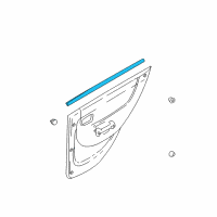 OEM 2001 Hyundai Accent Weatherstrip-Rear Door Belt Inside LH Diagram - 83231-25000