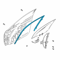 OEM 2001 Nissan Altima Glass Run Rubber-Front Door LH Diagram - 80331-0Z801