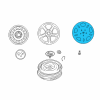 OEM 2002 Dodge Stratus Wheel Center Cap Diagram - MR619298