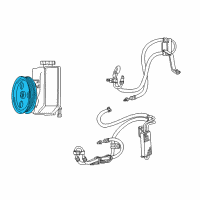 OEM 2009 Jeep Liberty Pulley-Power Steering Pump Diagram - 53013688AB