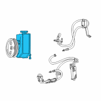 OEM 2002 Jeep Liberty Power Steering Pump Diagram - 52088710AE