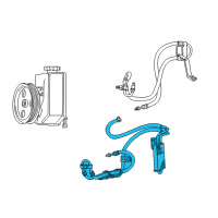 OEM Jeep Liberty Cooler-Power Steering With Hose Diagram - 52128561AB