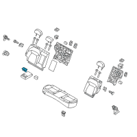 OEM 2013 Kia Sportage Rear Cup Holder Assembly Diagram - 899903W000WK