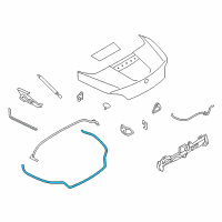 OEM BMW Z4 Trunk Lid Sealing Diagram - 51-76-7-263-080