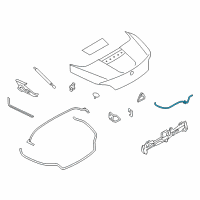 OEM BMW Bowden Cable, Emergency Unlocking Diagram - 51-24-7-191-261